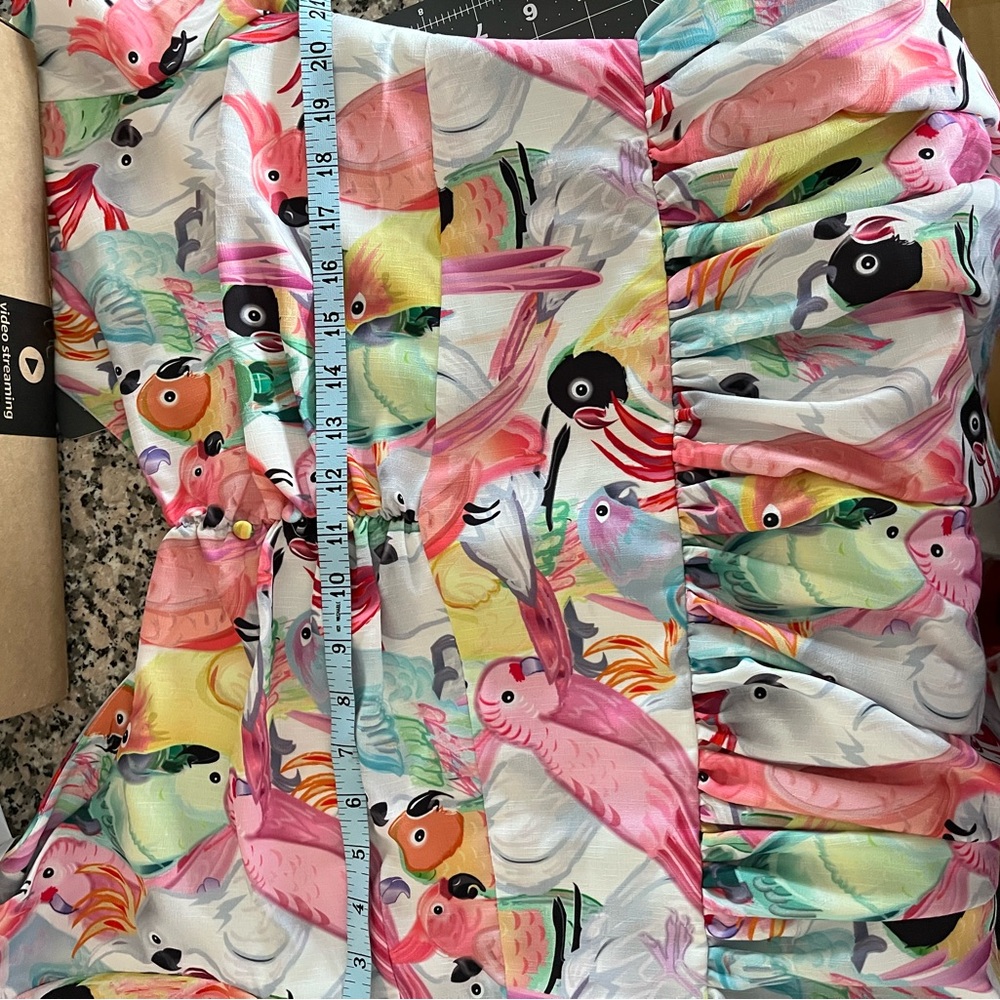 Unique vintage 2xl tropical bird swing dress - Picture 6 of 6